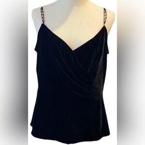 iCE   Black velvet like tank. Size medium